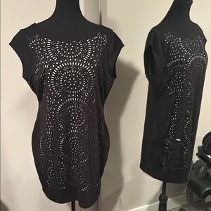 Black Laser Cut Dress